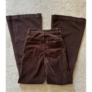 ROLLA'S Women's 24 Eastcoast Flare Brown Corduroy Pants High Rise $139
